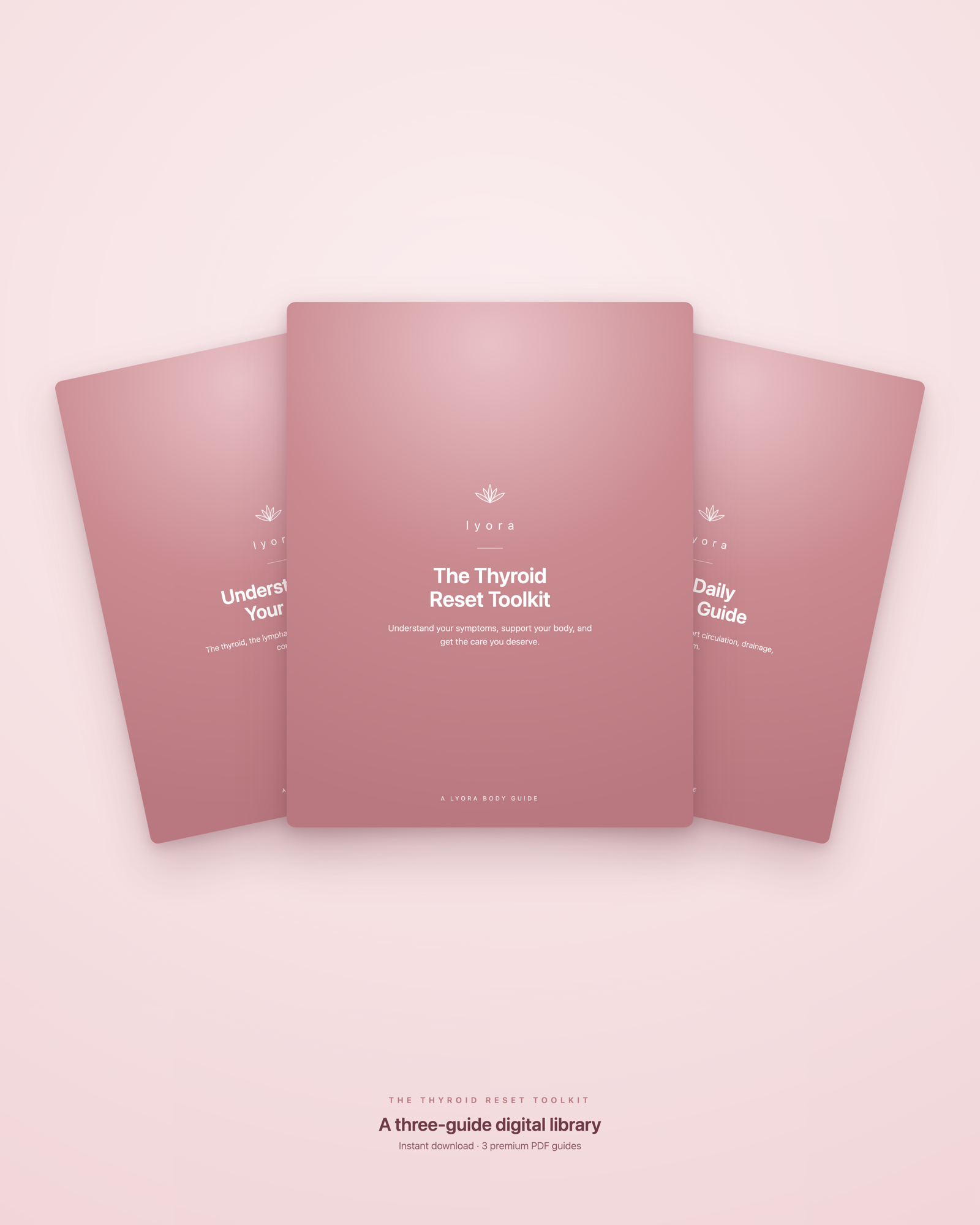 The Thyroid Reset Toolkit — three-guide digital bundle covers