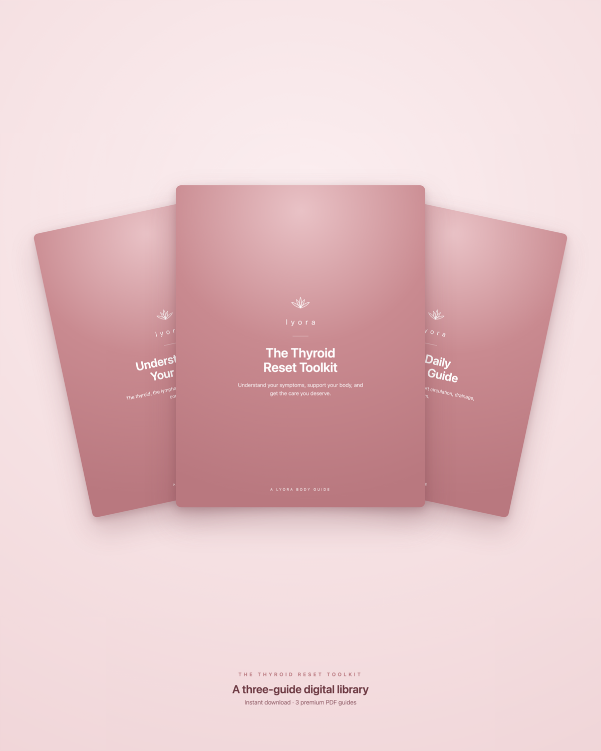 The Thyroid Reset Toolkit — three guide covers